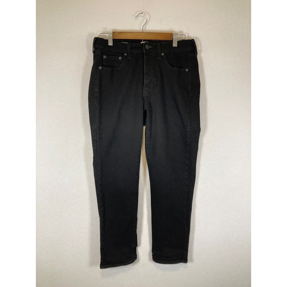 80s Retro Universal Thread Womens 8R Black Mid Rise Slim Button Fly Jeans‎